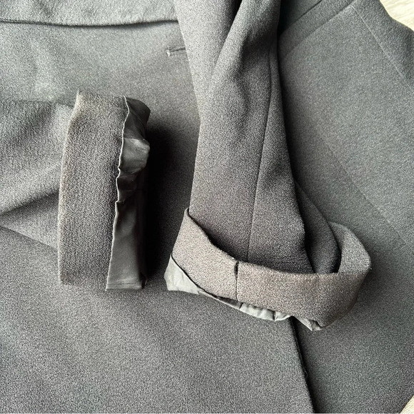 Tahari Black Ruffle Asymmetrical Blazer - Picture 10 of 16